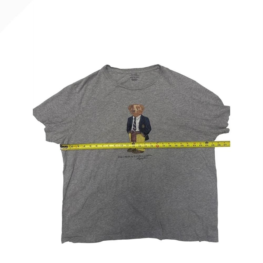 Polo Ralph Lauren T-Shirt‎ Mens XXL Grey Polo Bear Preppy Graphic Tee